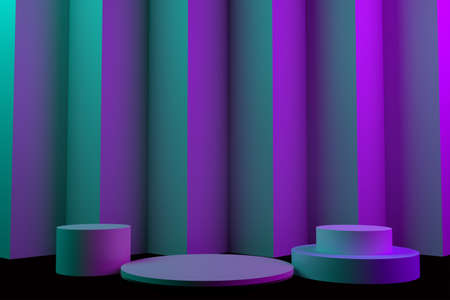 The abstract dark 3D rendering background.