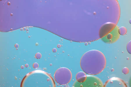 The abstract elements from color water and oil.
