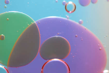 The abstract elements from color water and oil.の写真素材