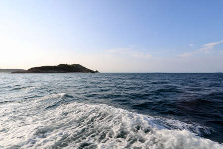 The view of moving wave of the ocean.