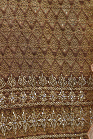 The macro picture of Thai silk skirt.