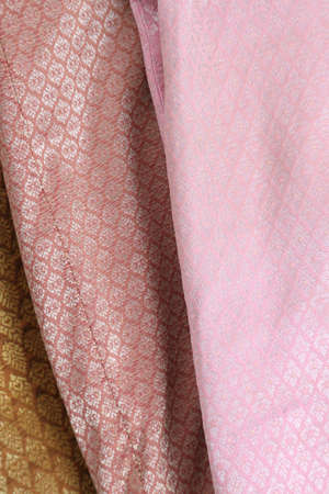 The macro picture of Thai silk skirt.