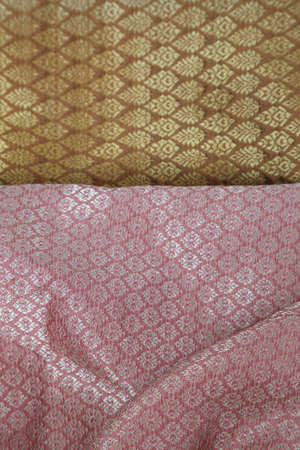 The macro picture of Thai silk skirt.