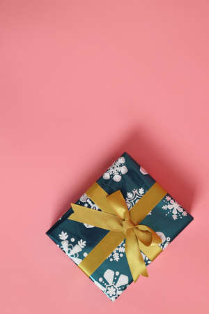 The gift boxes for special occasions on the pink background.の写真素材