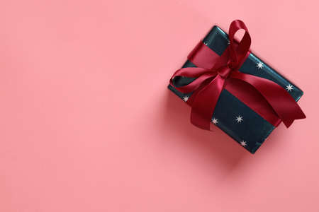The gift boxes for special occasions on the pink background.の写真素材