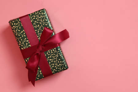 The gift boxes for special occasions on the pink background.の写真素材