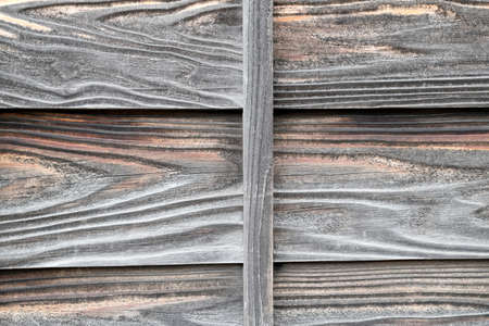 The wooden wall of house showing the texture of wood.の写真素材
