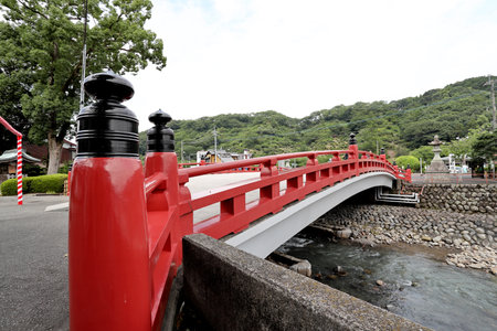 Saga, Japan - July 20, 2022: Yutoku Inari Shrine was built in 17th century, this well-known temple has scenic views and a popular new year festival.のeditorial素材