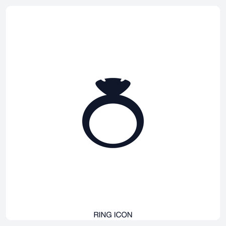 Ring Icon solid vector icon with a bold, minimal design. Suitable for presentations, websites, apps, infographics, and various digital or print projects.のイラスト素材