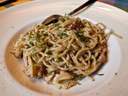 Spagetti Carbonaraの写真素材