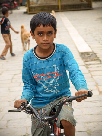 Kathmandu Nepal - 2011 : Boys on the streets of the cityのeditorial素材