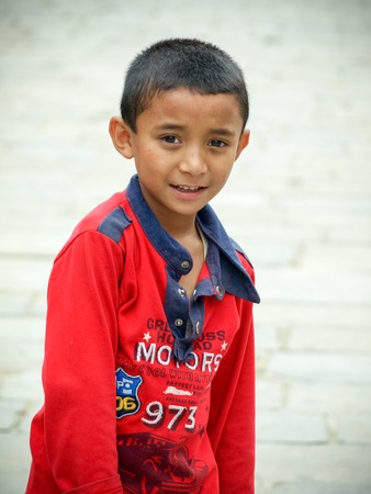 Kathmandu Nepal - 2011 : Boys on the streets of the cityのeditorial素材