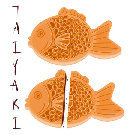 Vector illustration of taiyaki. Japanese sweets.のイラスト素材