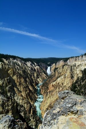 Lower Falls Canyon, Yellowstone National Parkの写真素材