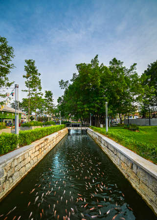 A day in Sia Boey Urban Archaeological Park, Penangのeditorial素材