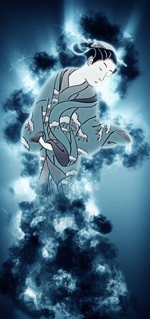 Ukiyoe Yujo Part 1 Smoke Versionの写真素材