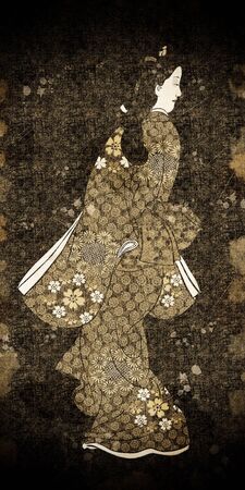 Old-fashioned kimono beautyの写真素材