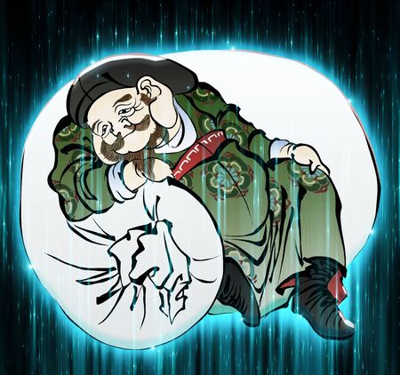God of Fortune Shining Blueの写真素材