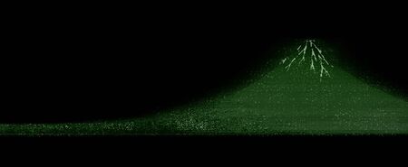 Beautiful mountain of hologramsの写真素材