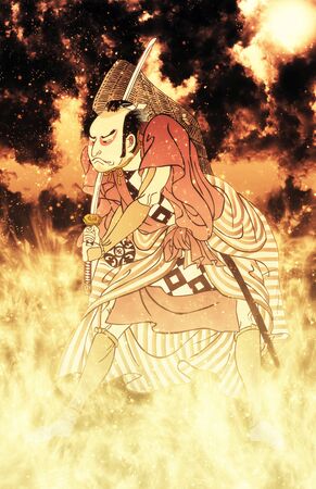The Samurai in the Flamesの写真素材