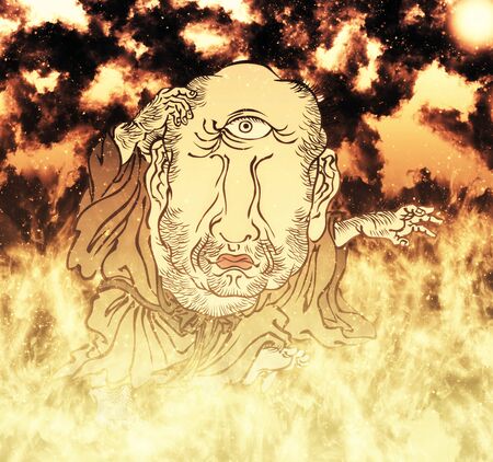 Ukiyoe Yokai Part 6 Flame Versionの写真素材