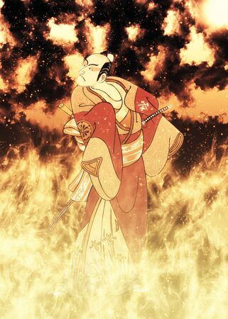 The Samurai in the Flamesの写真素材
