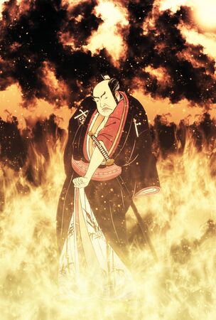 The Samurai in the Flamesの写真素材
