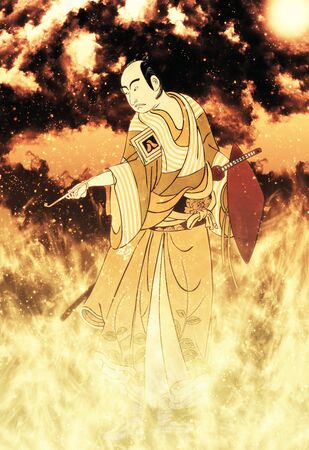 The Samurai in the Flamesの写真素材