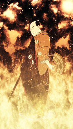 The Samurai in the Flamesの写真素材