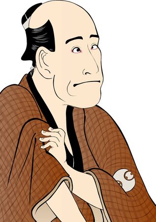 Kabuki actor of the townman manのイラスト素材