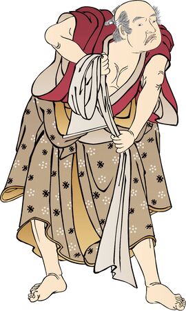 The Old Man's Kabuki Actorのイラスト素材