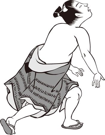 a child looking up atのイラスト素材