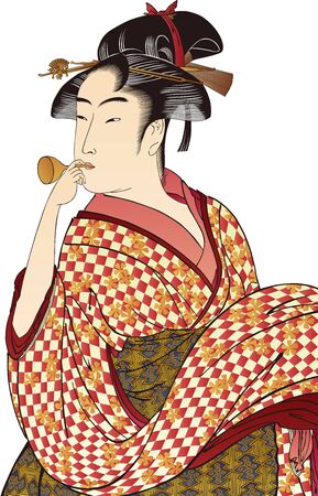 The Daughter Who Blows Biedoroのイラスト素材