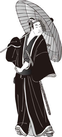 Ukiyo-e Kabuki Actor No.38のイラスト素材