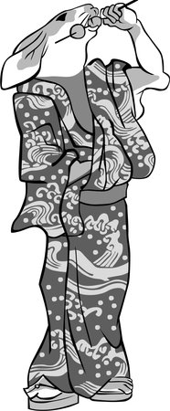 Ukiyo-e Rabbit Man Part 1のイラスト素材