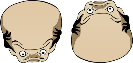 Top and bottom view Figure Part 5のイラスト素材