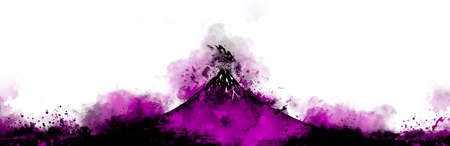 Kaifu Kaika clear watercolor wide version Part 2の写真素材