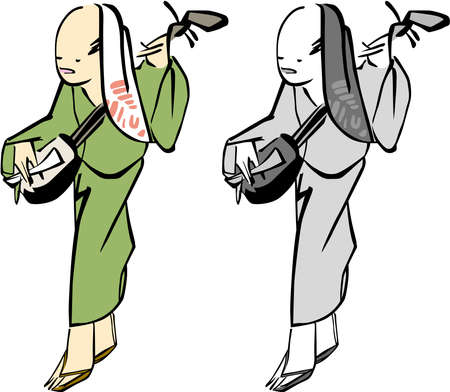Ukiyo-e Musicians Part 1のイラスト素材