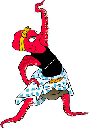 Ukiyo-e Octopus Part 7のイラスト素材