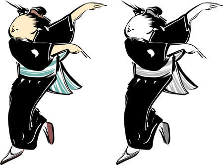 Ukiyo-e Dancer Part 4のイラスト素材