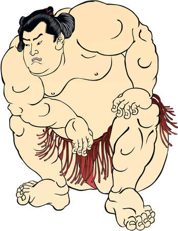 Ukiyo-e Sumo wrestler Part 33のイラスト素材