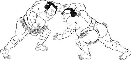 Ukiyo-e Sumo wrestler No.41のイラスト素材