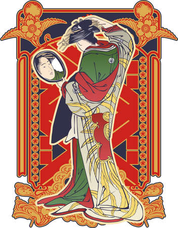 Female Part 52 Retro Versionのイラスト素材