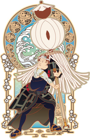 Ukiyo-e Fire Extinguisher Part 6 Japanese Gothic Versionのイラスト素材