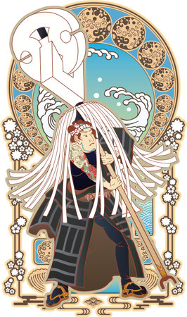 Ukiyo-e Fire Extinguisher Part 12 Japanese Gothic Versionのイラスト素材