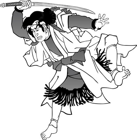 Ukiyo-e Kabuki Actor Part 89のイラスト素材