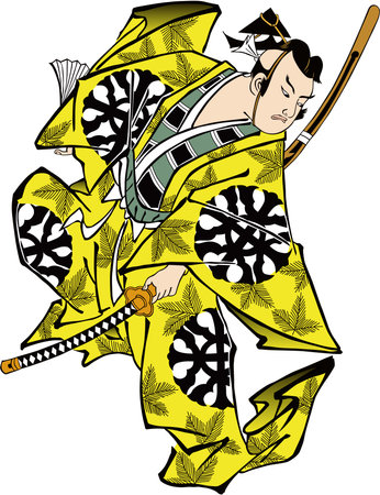 Ukiyo-e Kabuki Actor No.94のイラスト素材