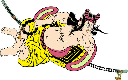 Ukiyo-e Kabuki Actor No.96のイラスト素材