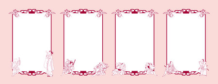 Japanese-style frame Part 5のイラスト素材
