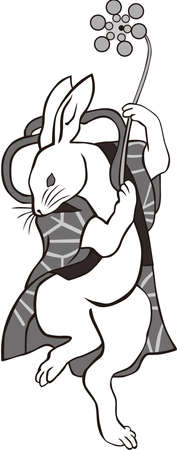Ukiyo-e Rabbit Part 2のイラスト素材